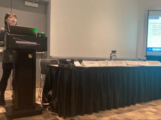 Amelia Chen presenting at the 2023 Society for Mining, Metallurgy & Exploration’s 2023 Annual Conference & Expo.